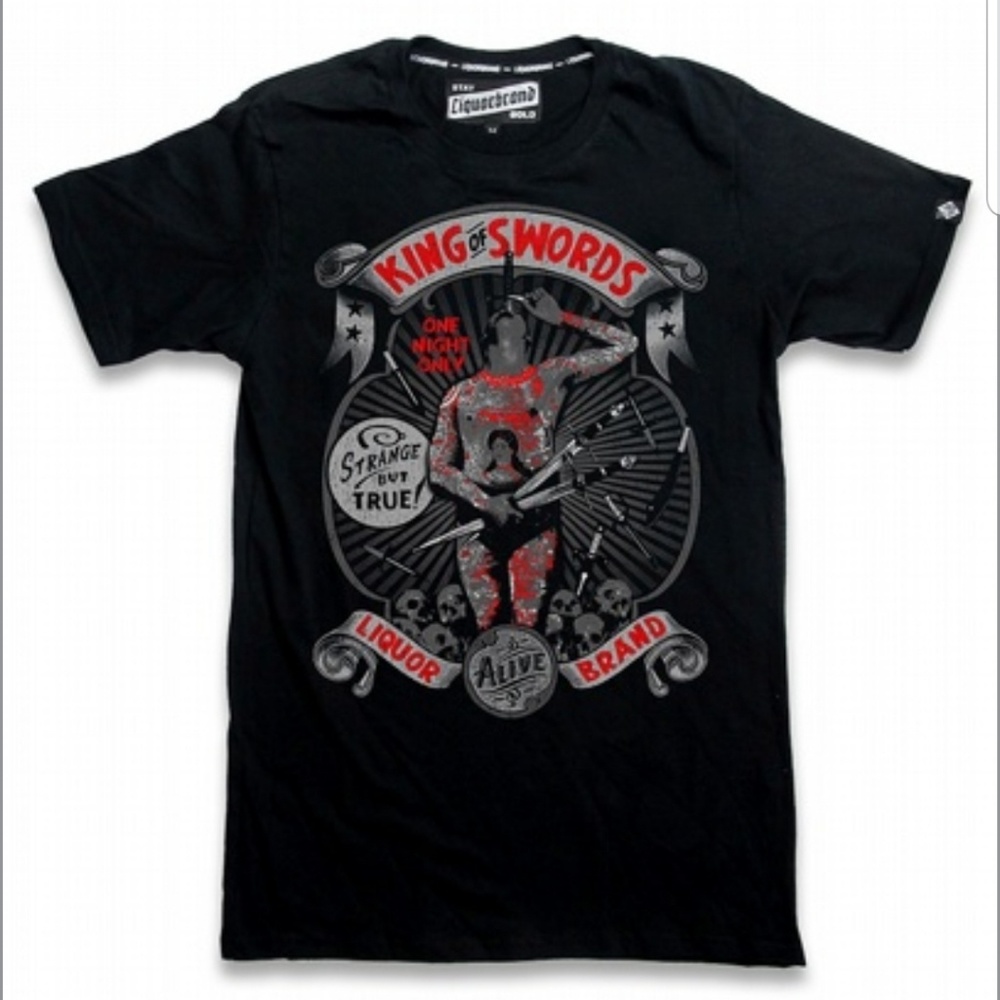 Liquor Brand King of Swords Mens T-shirt XXL